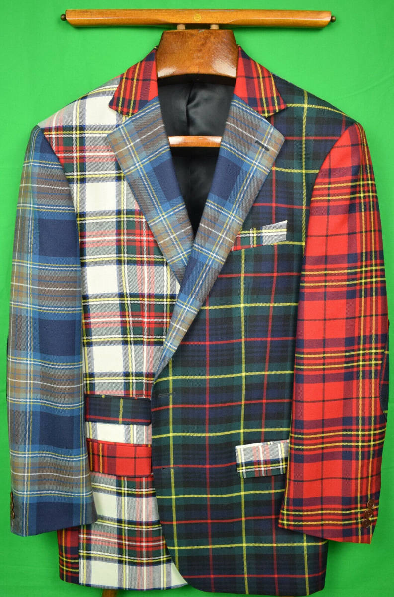 "Orvis Dundee Scottish Patch Tartan Sport Jacket" Sz 44R 海外 即決