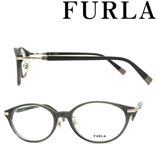 FURLA Furla glasses frame brand clear charcoal gray glasses frame glasses VFU-614J-06VP