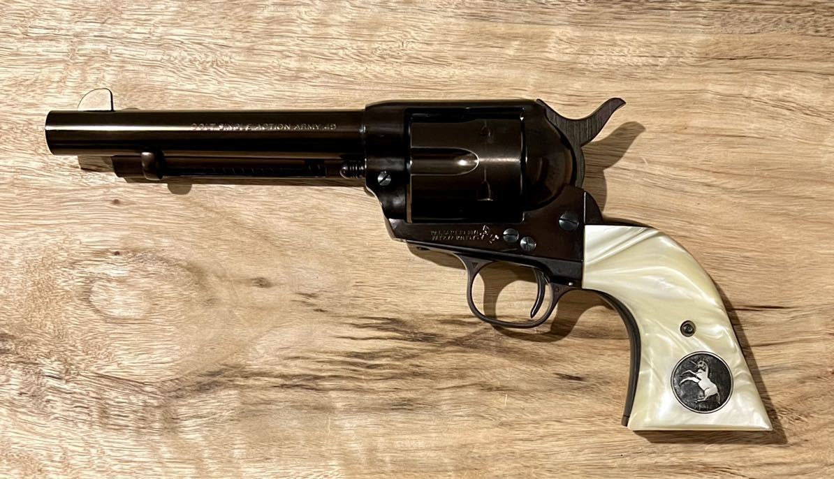 タナカ コルト シングルアクションアーミー45(S.A.A.45)ミッドナイトゴールド アルタモント 社 実銃グリップ 付属