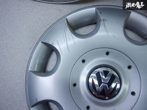 VW 純正 16インチ スチール用 ホイールキャップ 3枚 セット ホイールカバー 補修 スペア 1T0 601 147 B 棚2G12