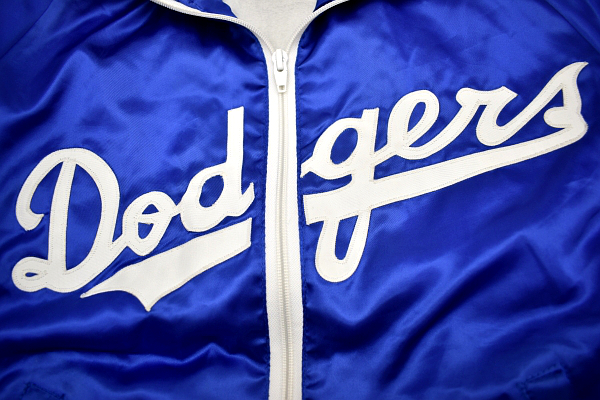 A-3886★美品★MLB Los Angeles Dodgers ロサンゼルス ドジャーズ★80s 90s アメリカ USA製 ヴィンテージ サテン スタジアムジャンパー Ｓ_画像5