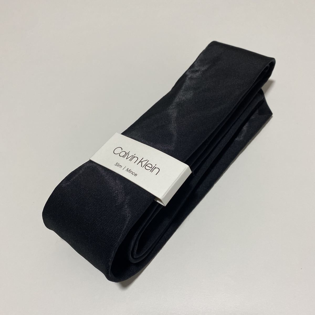 ★送料無料★新品★Calvin Klein(カルバンクライン)/ナロータイ/ネクタイ/ブラック/パーティー/結婚式/2次会/冠婚葬祭_画像2