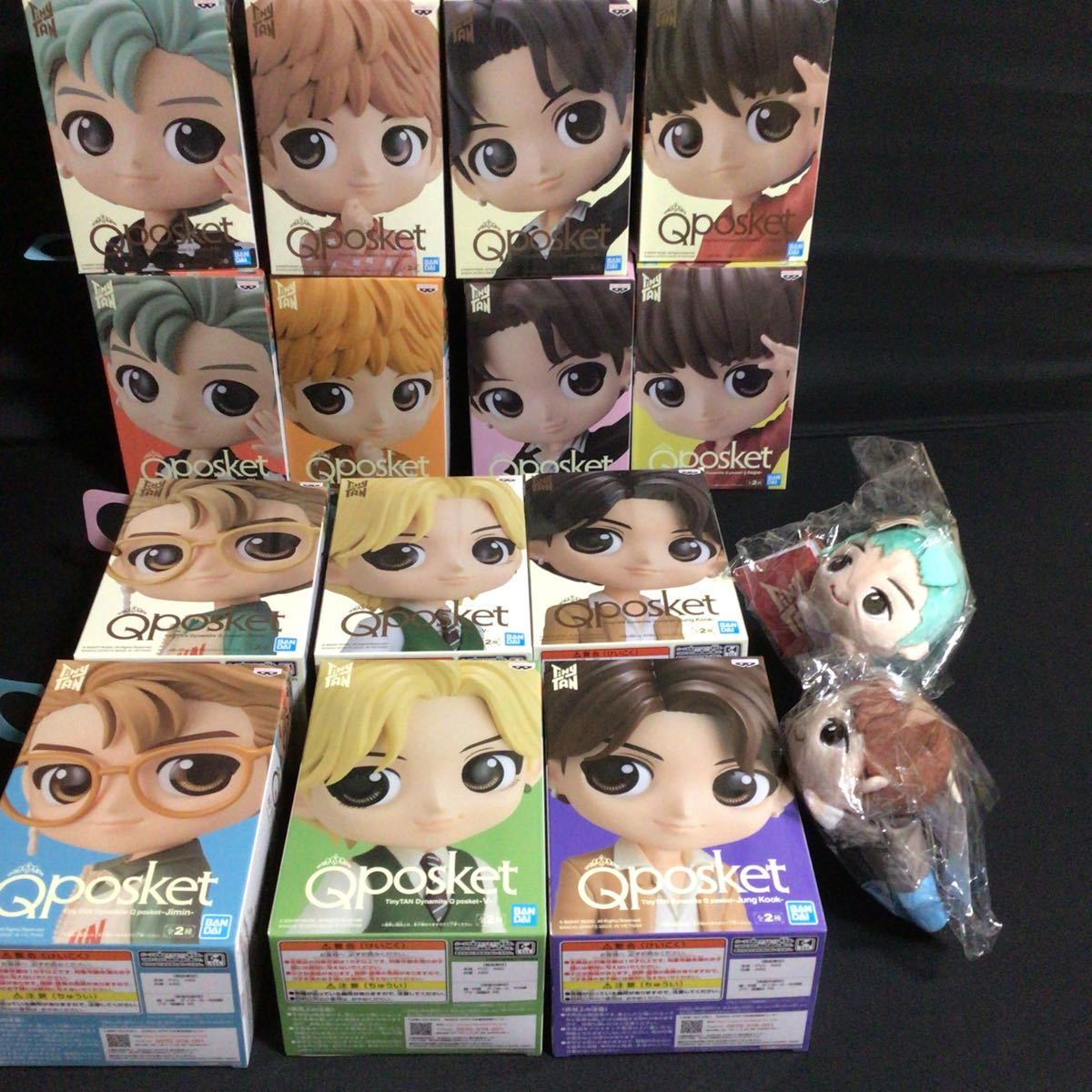 TinyTAN Dynamite BTS Qposket フィギュア ABカラー 14種セット RM Jin ...