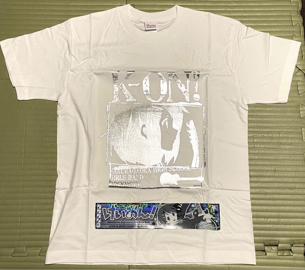 けいおん！ 平沢唯 ゆい Tシャツ 未使用品 K-ON! YUI 放課後ティータイム バナーステッカー付き