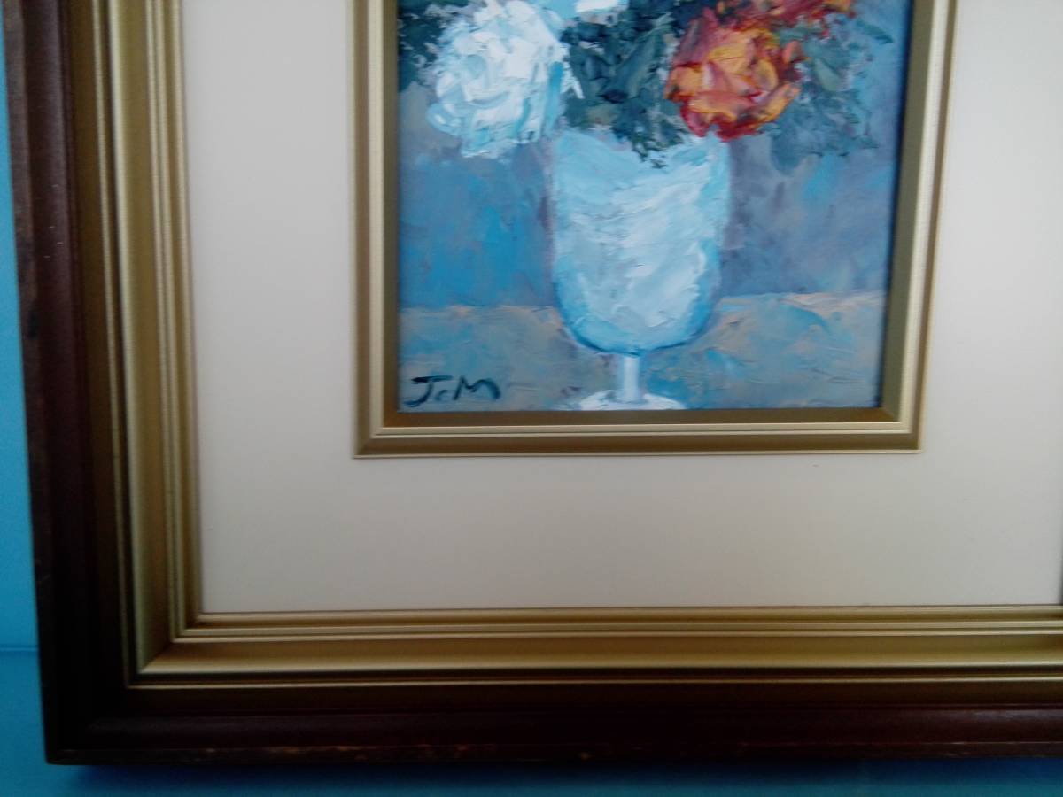  oil painting oil painting .[ flower ] glass entering amount 41.x34,5.x5,8.*