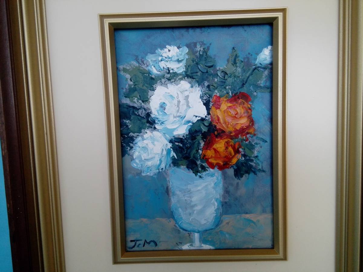  oil painting oil painting .[ flower ] glass entering amount 41.x34,5.x5,8.*