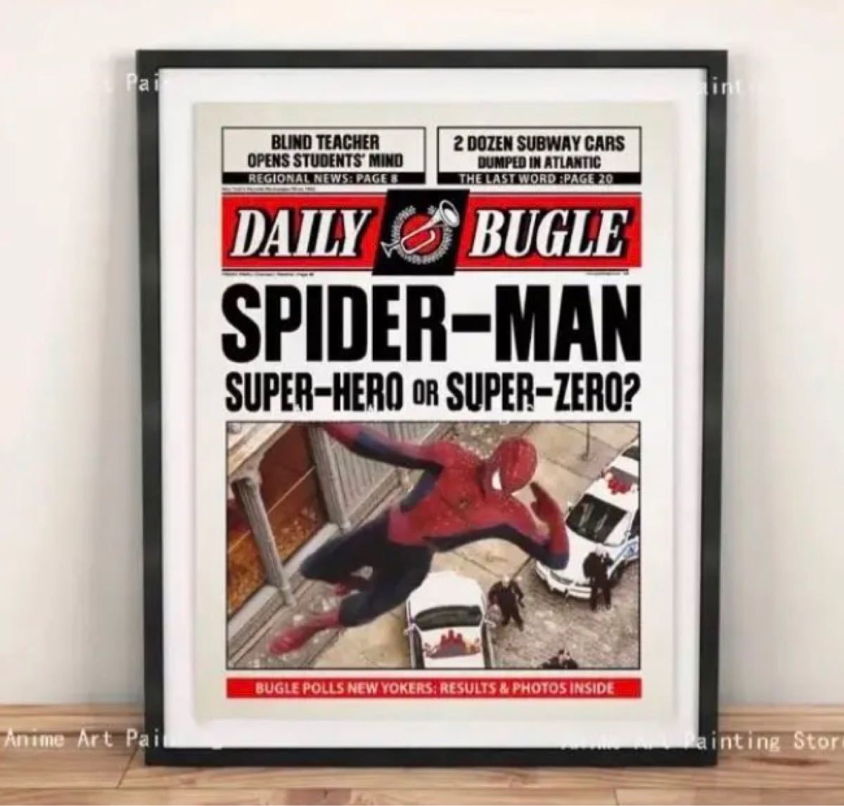 A3】スパイダーマン ポスター 新聞風 マーベル marvel 映画 A3】スパイダーマン ポスター 新聞風 マーベル marvel 映画