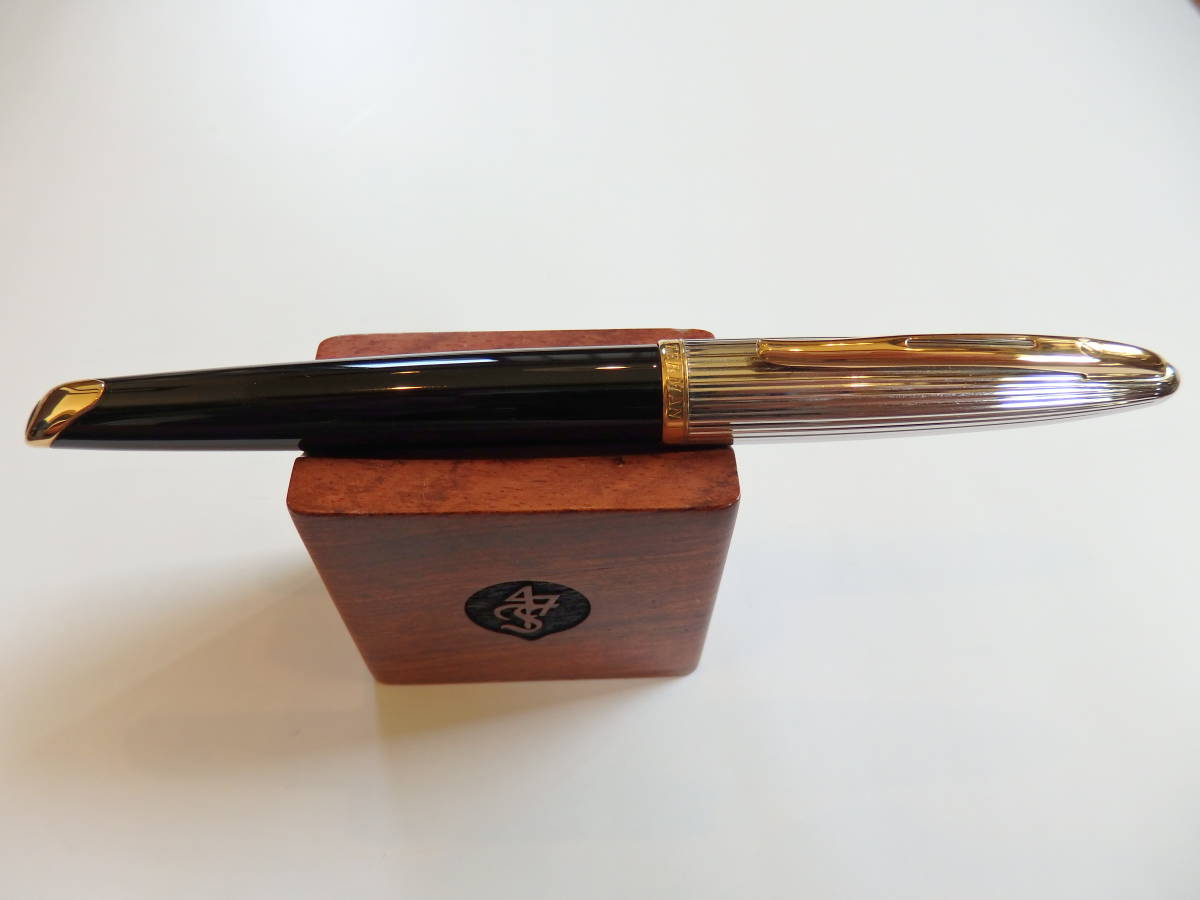 *[ postage 210 jpy ~][ beautiful goods ] Waterman Curren Deluxe pen .:18K750 solid Gold M