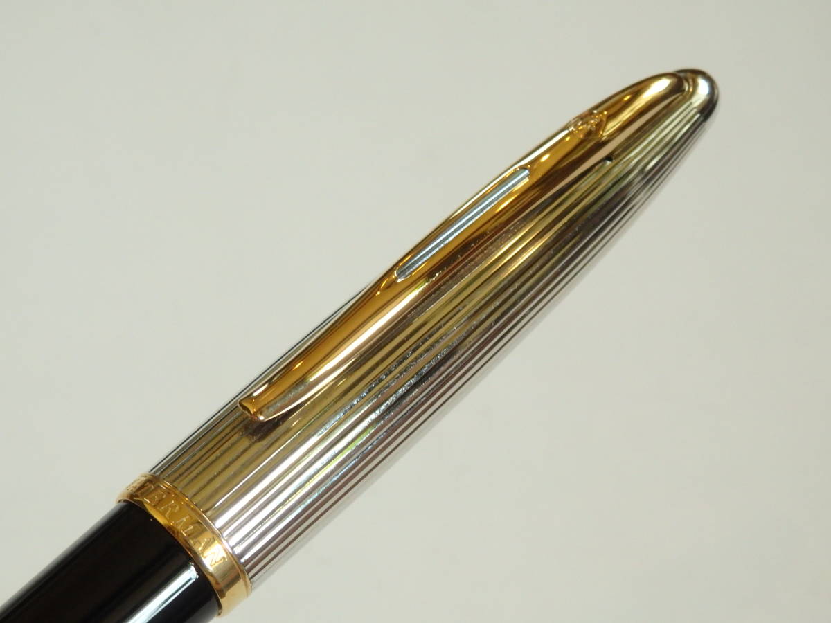 *[ postage 210 jpy ~][ beautiful goods ] Waterman Curren Deluxe pen .:18K750 solid Gold M