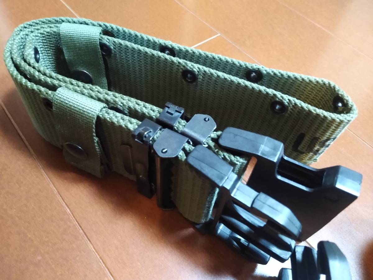 米軍 実物 放出品 デッドストック LC-2A MEDIUM ナイロン ピストル ベルト 希少 レア 特殊部隊 スペシャルフォース 純正 BK ＋ OD セット_画像3