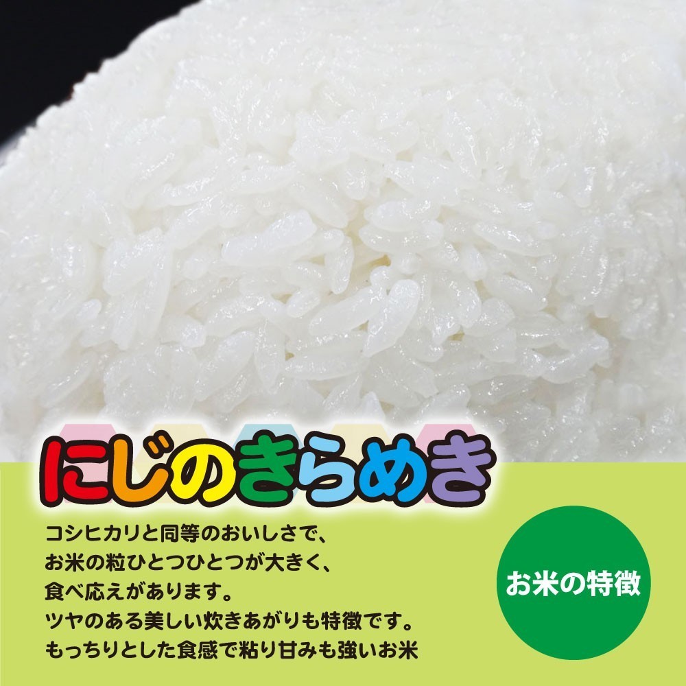 配送日指定可 令和4年産☆無洗米☆20kg『にじのきらめき』☆大粒で虹の
