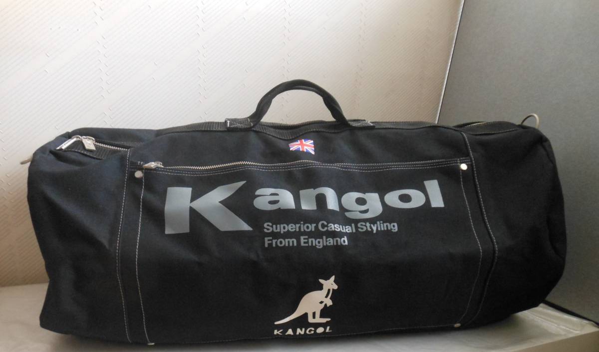  прекрасный товар KANGOL Kangol сумка "Boston bag" чёрный сделано в Японии запад часть смешанный ассортимент магазин покупка барабан * сумка на плечо путешествие 