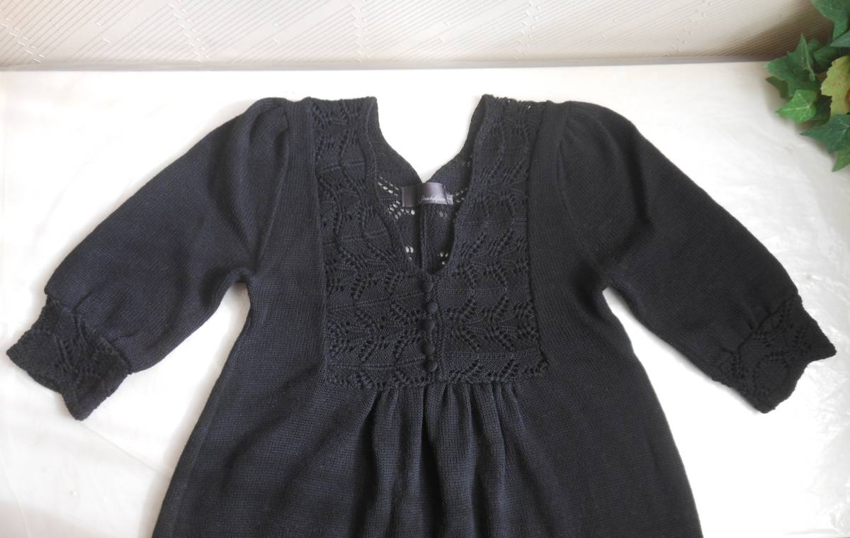 Smacky Glam Smacky Glam pretty knitted Mini One-piece black 4 three . association made in Japan 