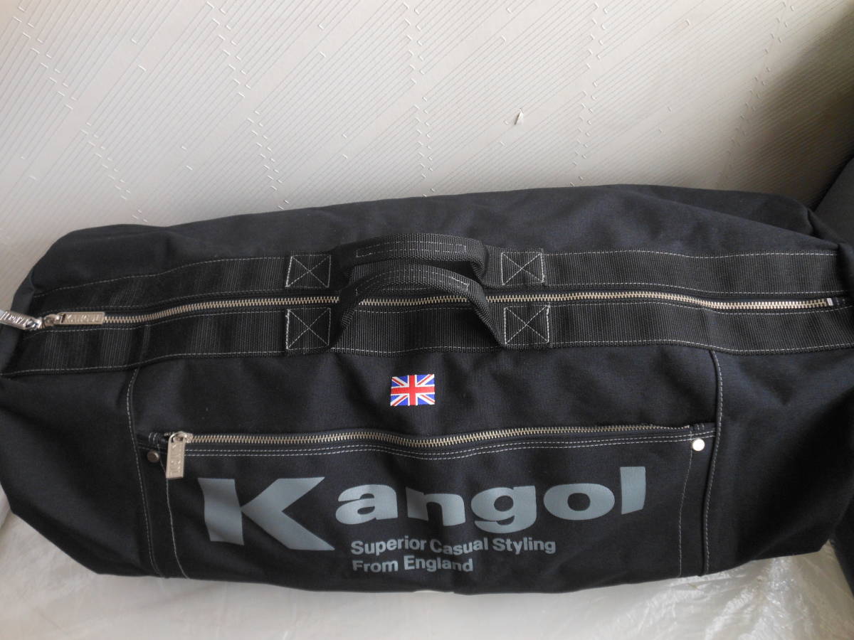  прекрасный товар KANGOL Kangol сумка "Boston bag" чёрный сделано в Японии запад часть смешанный ассортимент магазин покупка барабан * сумка на плечо путешествие 