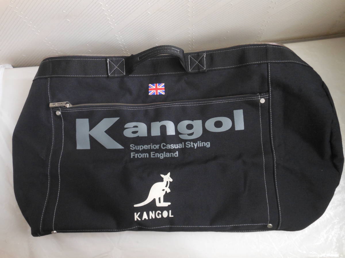  прекрасный товар KANGOL Kangol сумка "Boston bag" чёрный сделано в Японии запад часть смешанный ассортимент магазин покупка барабан * сумка на плечо путешествие 