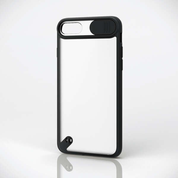 * new goods *ELECOM iPhone SE3/SE2/8/7 hybrid case camera protection silky clear black 
