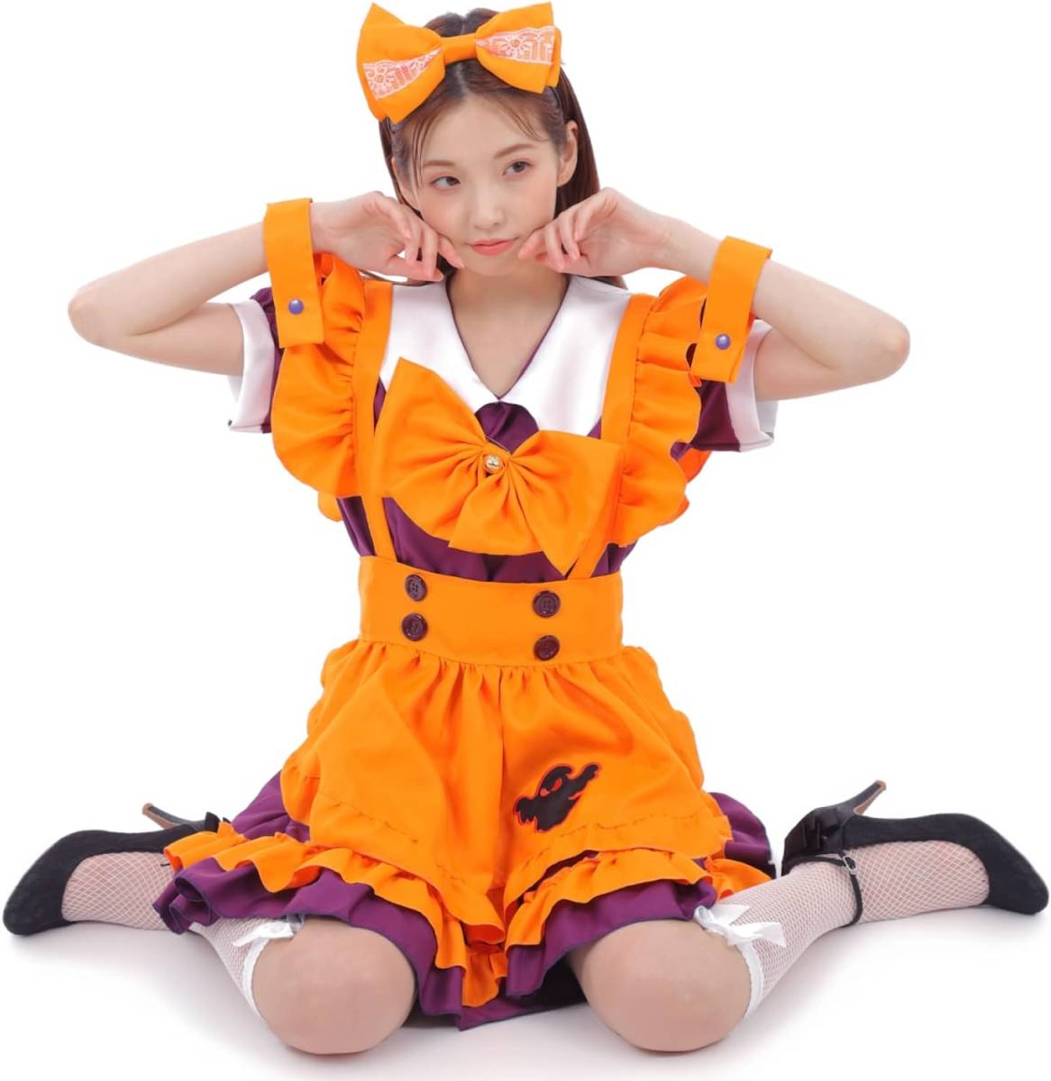 Wizard rei ハロウィン コスプレ かぼちゃ 衣装 メイド服 かわいい レディース 仮装 Mサイズの画像1