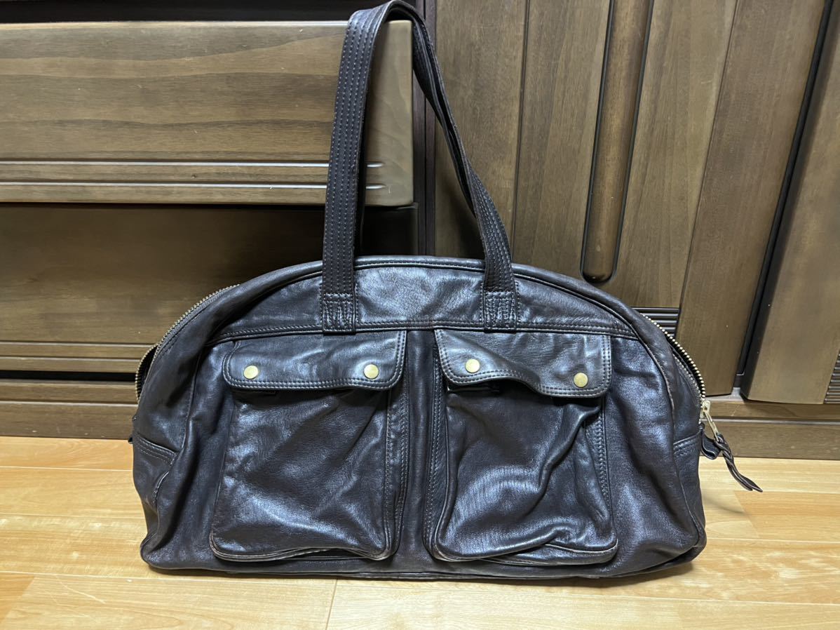 超絶 馬革 ホースマン ポーター レザー ボストンバッグ PORTER 定価69 300円 ブラウン コードバン