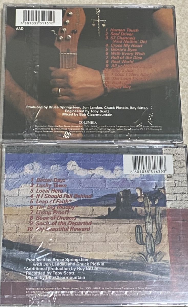 即決送料込ブルース・スプリングスティーン Bruce Springsteen 「human touch/lucky town」 韓国盤2枚セット新品未開封SEALD_画像2
