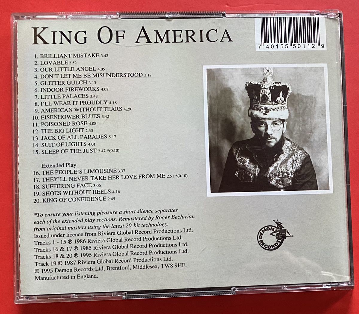 【2CD】コステロ・ショウ(エルヴィス・コステロ)「King Of America」Costello Show(Elvis Costello) 輸入盤 ボーナスディスク付 [10170424]_画像2