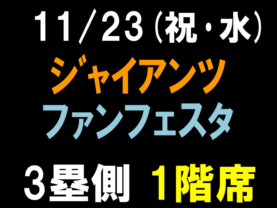 11/23(木・祝)　ジャイアンツ　ファンフェスタ 2017　３塁側　内野１階席　【 １６列 】　ペア　送料なし　＜巨人＞　