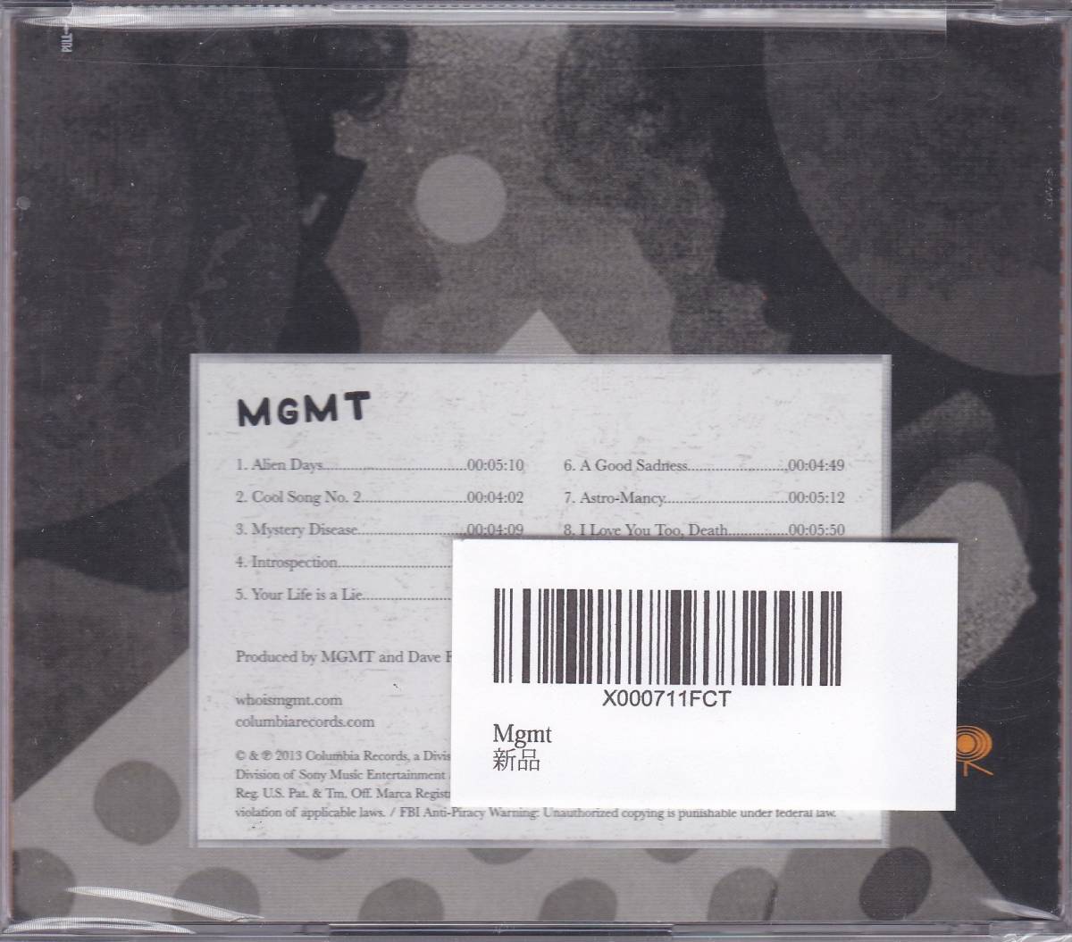 新品未開封【Mgmt 】 MGMT / 輸入盤 送料無料 / CD 