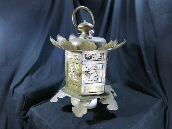 A 高級吊り燈籠 天保１０年 １８４０年 江戸時代 金工 ランプ 灯火器
