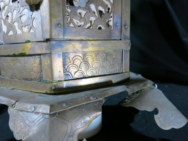 A 高級吊り燈籠 天保１０年 １８４０年 江戸時代 金工 ランプ 灯火器