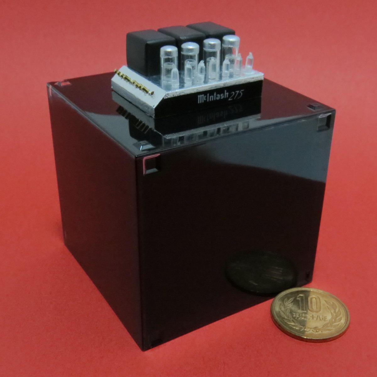 1/12 miniature mcintosh MC275 manner tube amplifier LED built-in luminescence model inspection original work geo llama doll house Macintosh power amplifier 