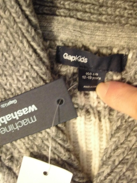 ***GAP* trying on only * tag attaching * sponge gourd collar couch n knitted jacket *150***
