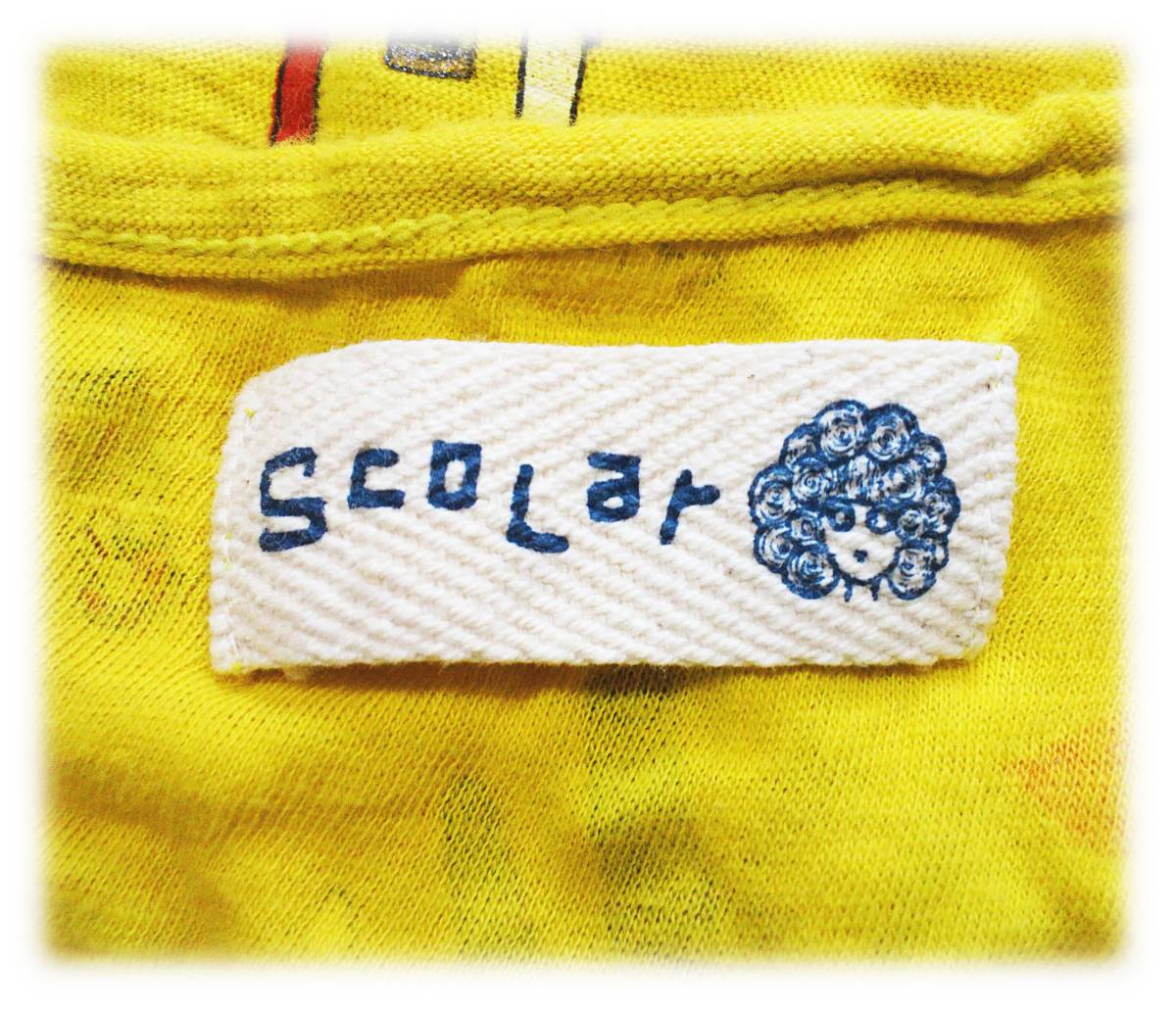 ScoLar スカラー おしゃれタンクトップ リップスティック柄 M 総柄 ビタミンイエロー ネネット メルシー ツモリ 送料無料 ゆうパケット