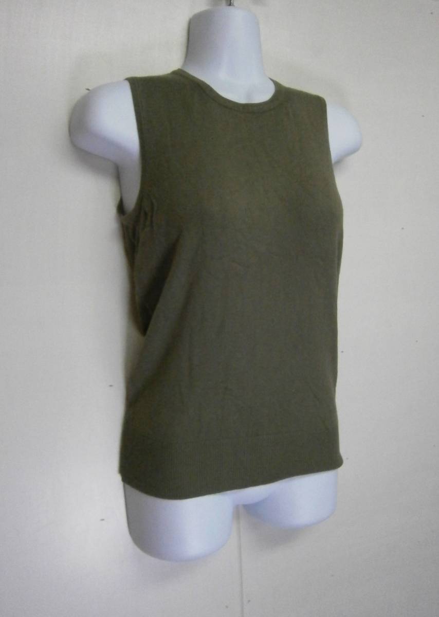 [20369] [GAP] ensemble knitted / cardigan gun + no sleeve / size XS / beautiful condition! / Gap / khaki /