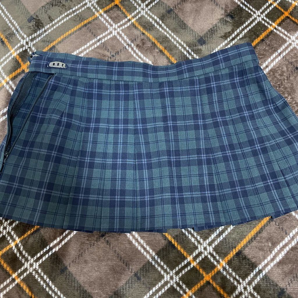 お歳暮 コスプレ 制服スカート マイクロミニ 夏物 W90丈30cm紺グレー緑