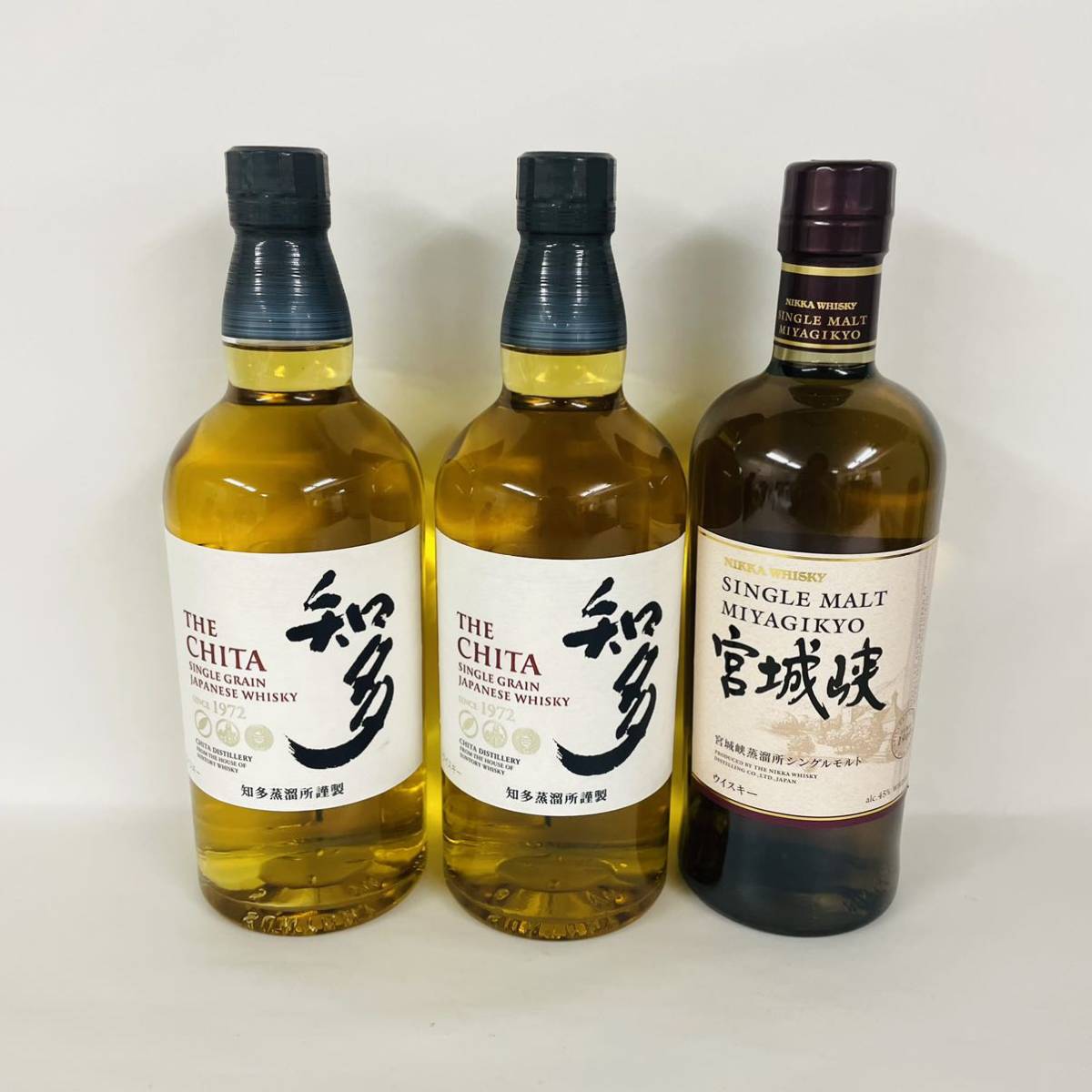 3本セット サントリー 知多 ニッカ 宮城峡 シングルモルト 700ml