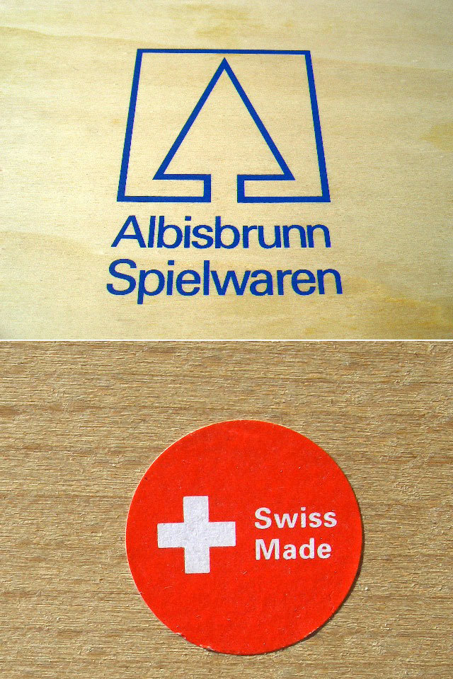 ALBISBRUNN SPIELWAREN Swiss 49 アルビスブラン 瑞西 名門 匠 木工職人 スイス制 美しき積み木 白木 山毛欅 楓 五感で感じる知育玩具 美品_画像8