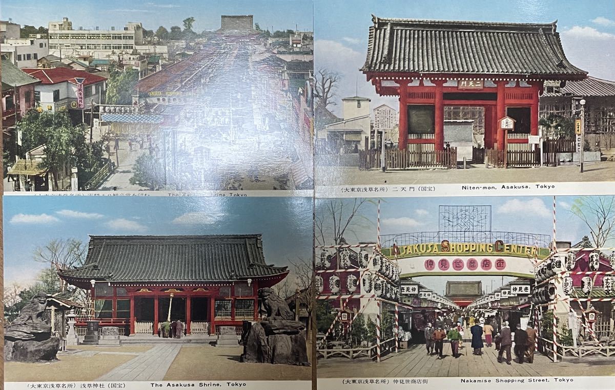 観光地 絵葉書 9枚 花の大東京 tokyo japan post card