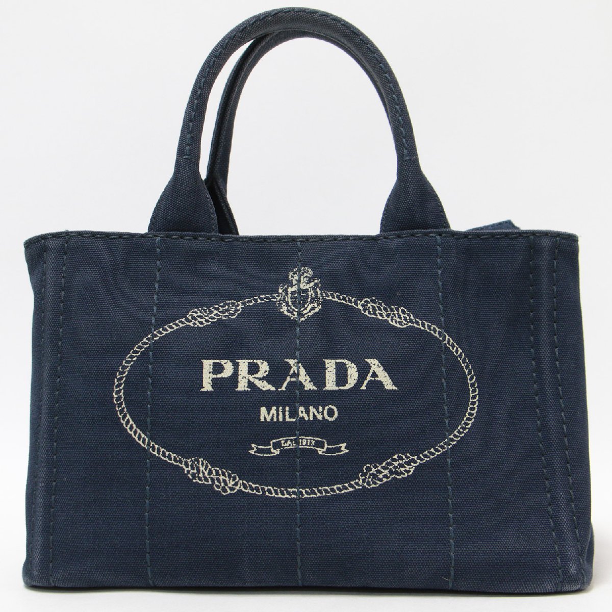 PRADA プラダ バッグ トートバッグ ショルダー 鞄 カバン ネイビー 紺