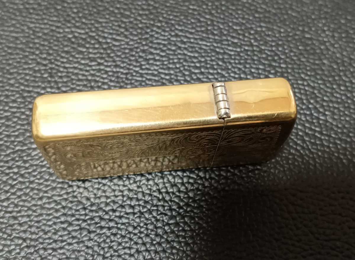 Zippo/ジッポー アラベスク 唐草 ベネチアン ソリッドブラス（SOLID　BRASS）？　1986年製　スリム_画像6