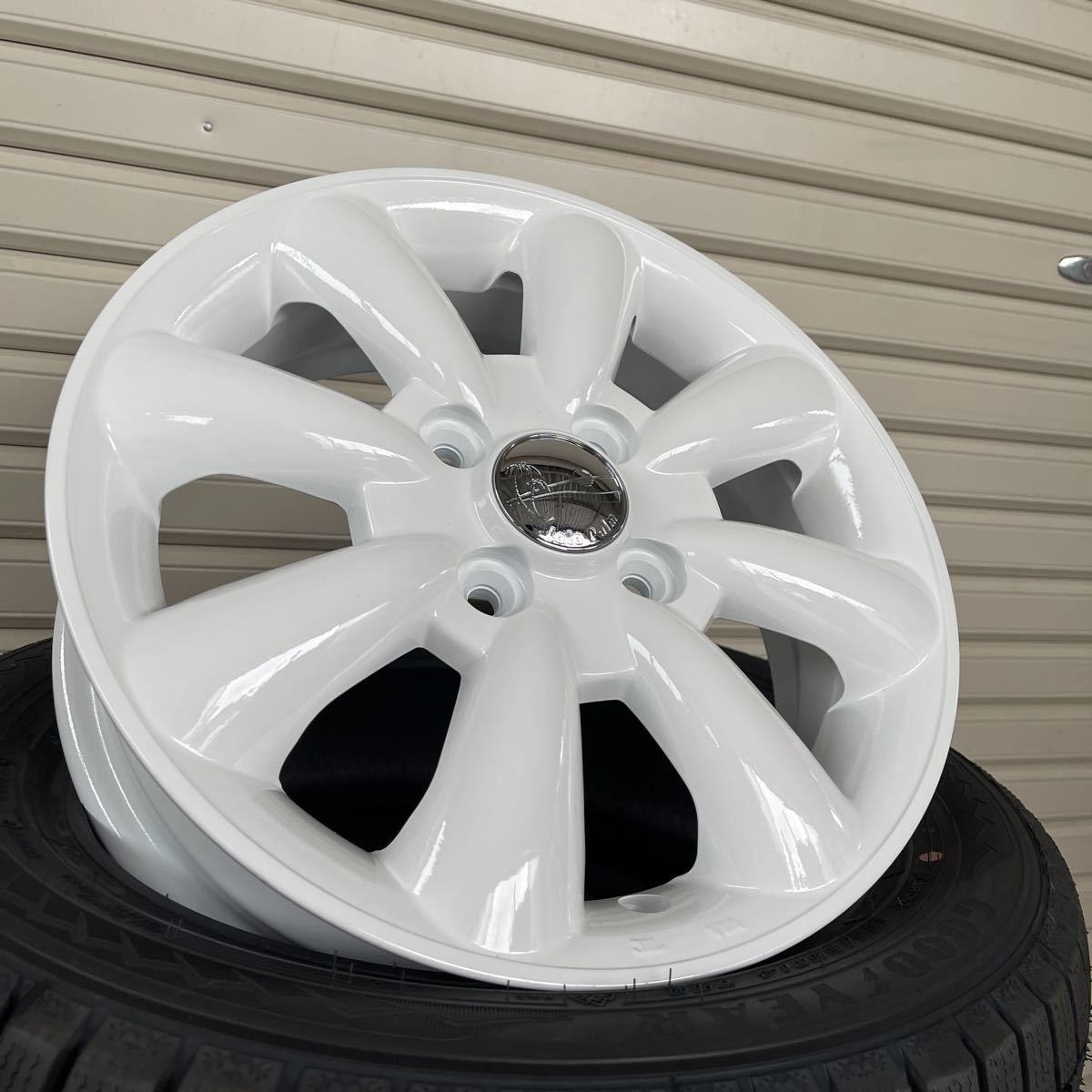 ララパームKC-8◆新品スタッドレス◆155/65R14◆グッドイヤーアイスナビ8◆NBOXタントワゴンRラパンアルトトスペーシア　ホワイト◆_画像4