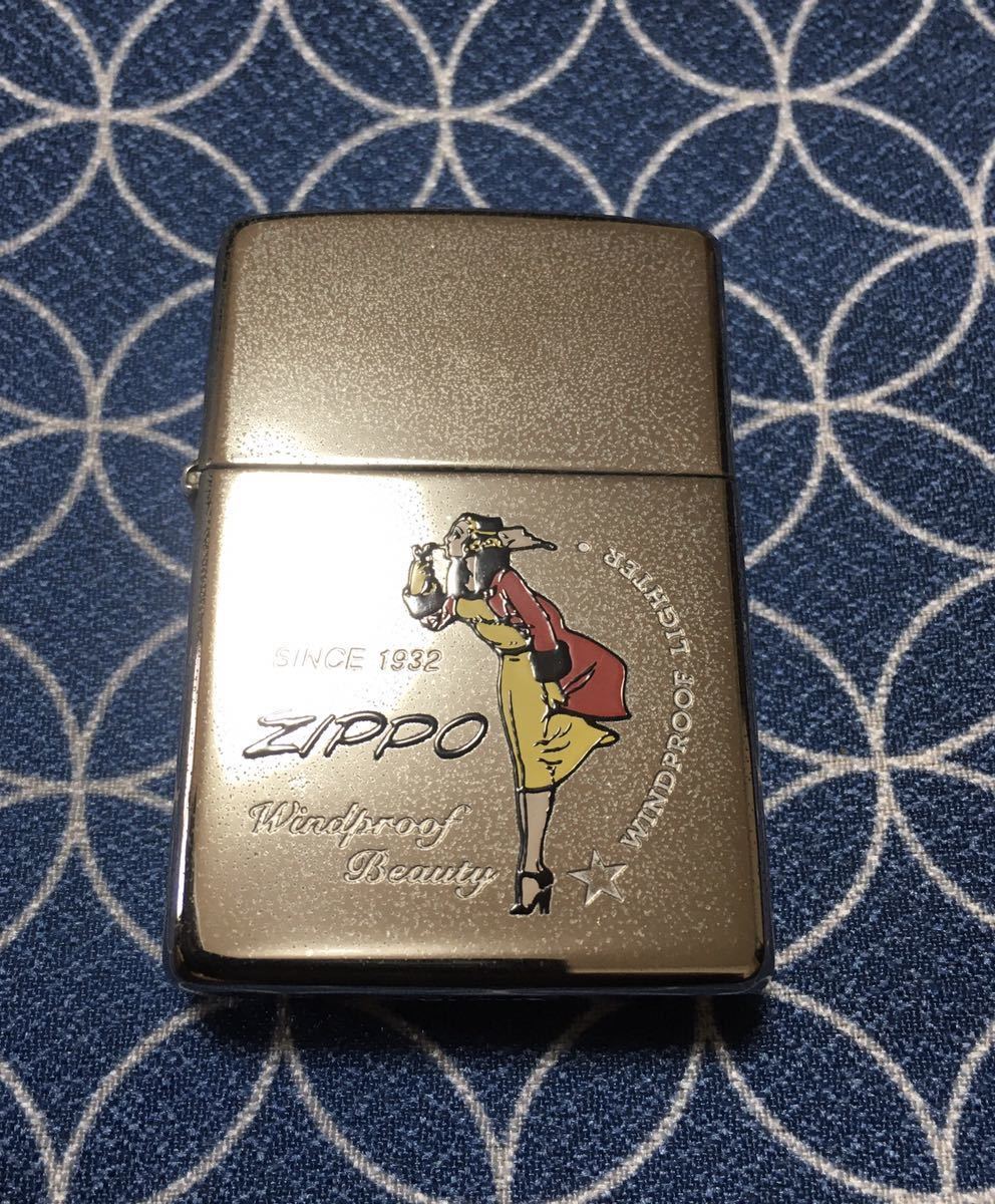 ZIPPO WINDY VARGA GIRL SILVER PLATE ジッポー ウインディ　バーガガール　シルバープレート　現状品_画像1