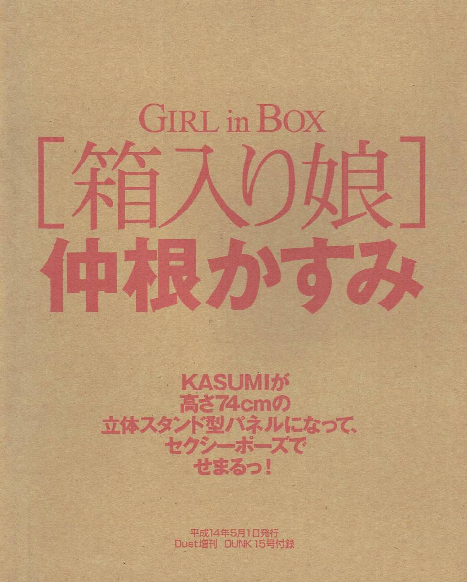 特別付録　仲根かすみ　スタンド型パネル　[箱入り娘]　2002年_画像1