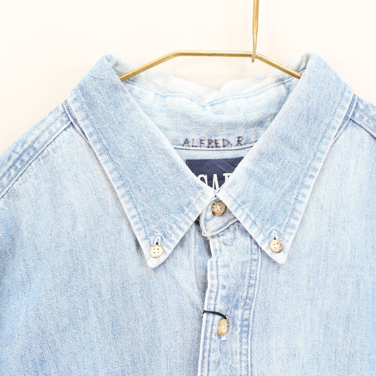 USA VINTAGE GAP DENIM BD SHIRT/アメリカ古着オールドギャップボタンダウンデニムシャツ_画像6