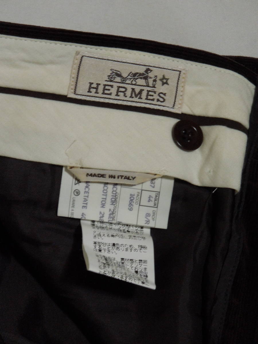 新品未使用品》エルメス☆HERMES☆コーデュロイパンツ/ブラウン/44