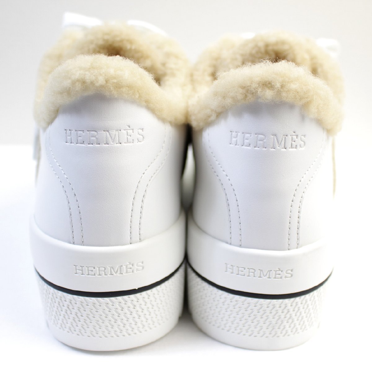 初売り 未使用品 HERMES エルメス スニーカー 《デア》白 エクリュ