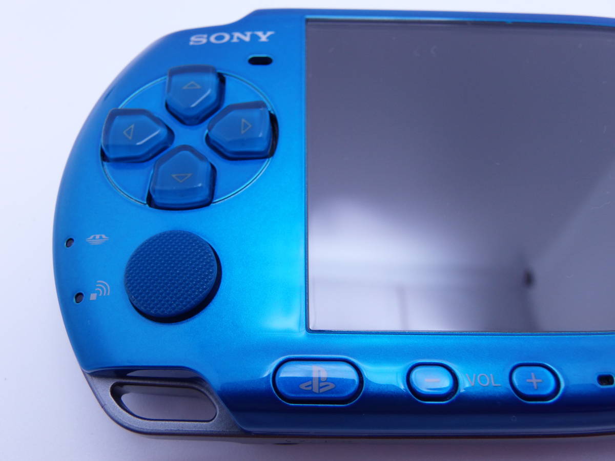 新作国産 同様 バイブラント ブルー PSP-3000 本体は ほぼキズ無し ほとんど に近い 付属品も綺麗な 全9点セット(PSP3000