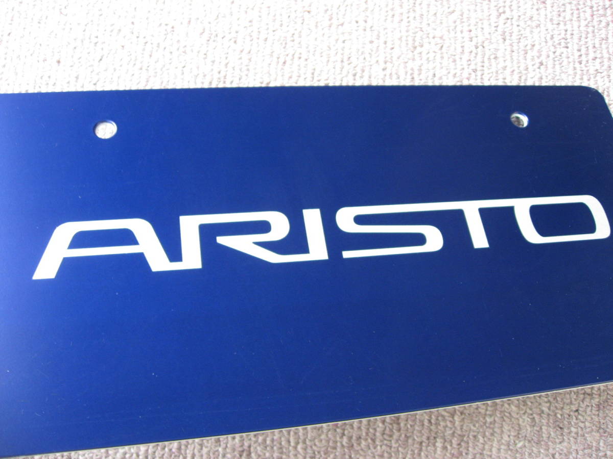  free shipping new goods payment on delivery possible prompt decision { Toyota original JZS16 Aristo ARISTO dealer exhibition for number plate blue blue not for sale JZS14 mascot number navy blue color 161