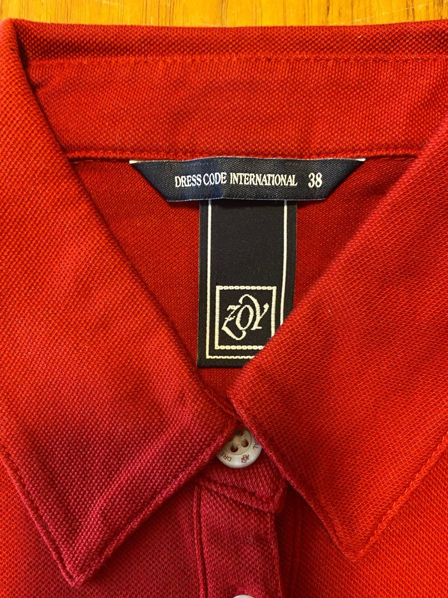 ゾーイ ゴルフウェア レディース ポロシャツ 半袖 赤 サイズ38