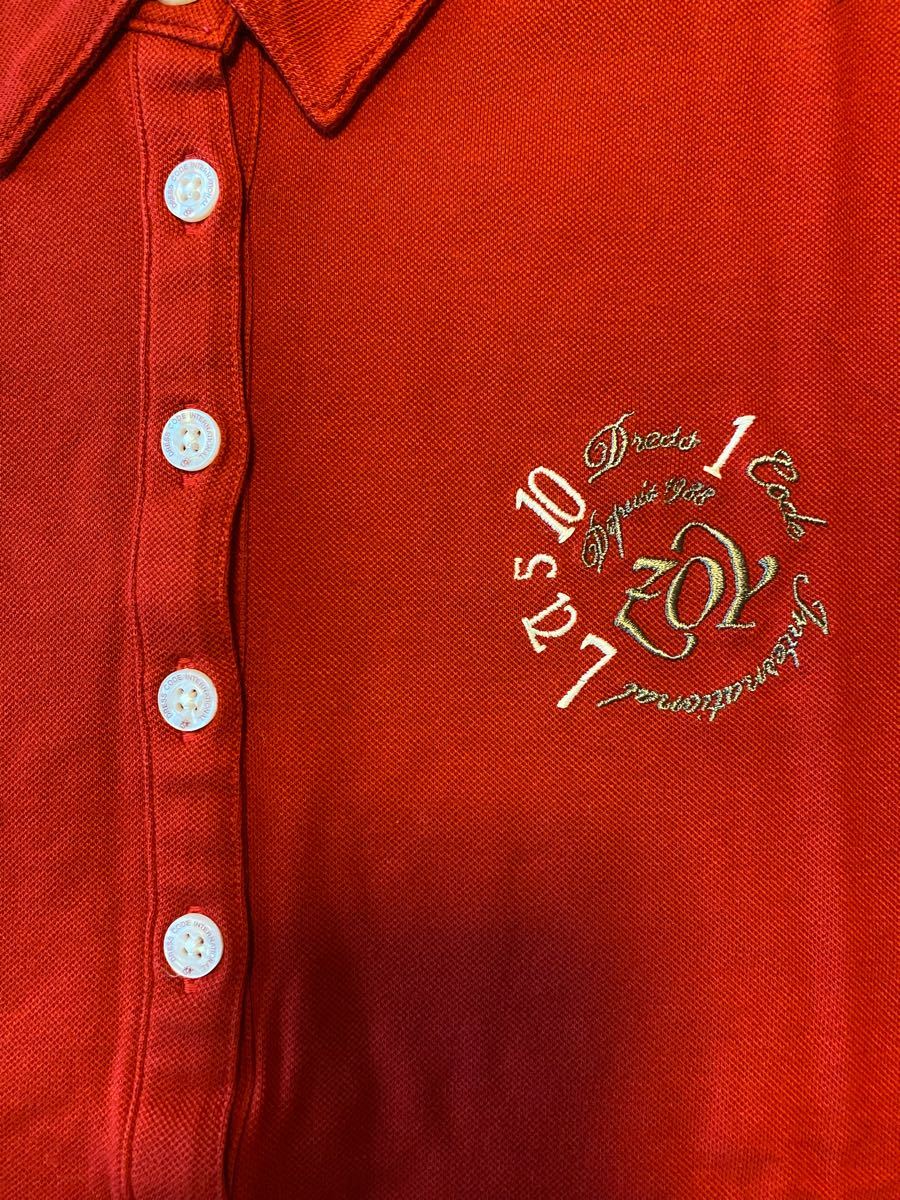 ゾーイ ゴルフウェア レディース ポロシャツ 半袖 赤 サイズ38