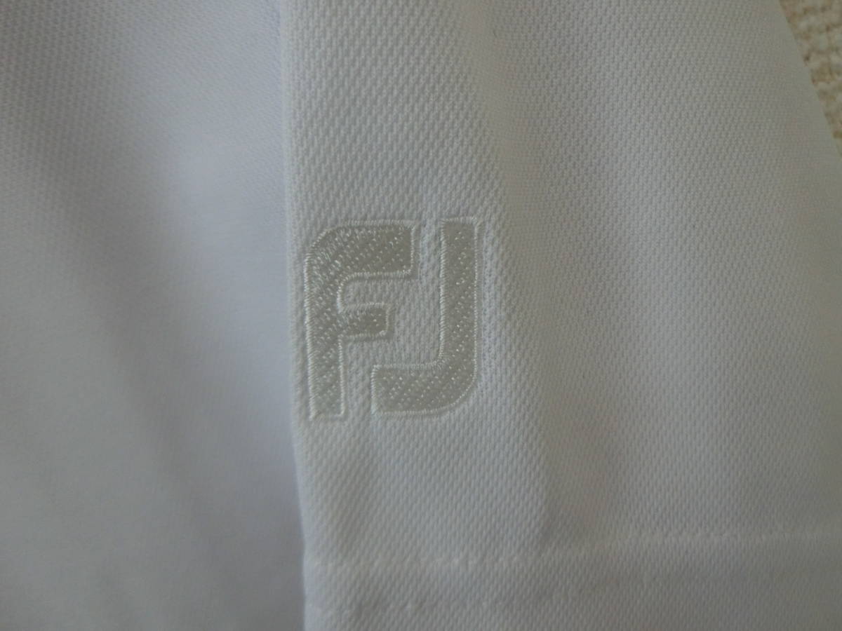 【感謝セール】FOOTJOY(フットジョイ) ポロシャツ 白 メンズ M ゴルフウェア 2105-0520 中古_画像2