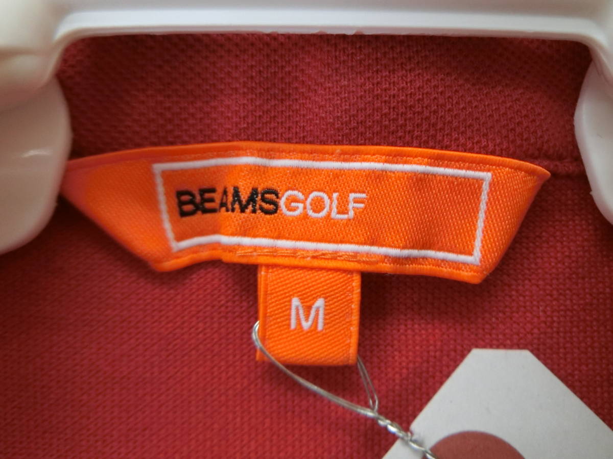 【感謝セール】【美品】BEAMS GOLF(ビームスゴルフ) ポロシャツ 赤ピンク レディース M ゴルフウェア 2106-0235 中古_画像3